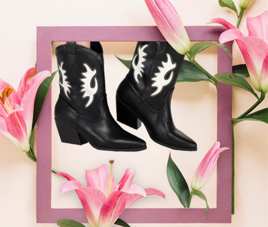 Bougie Girl Western High Ankle Boots